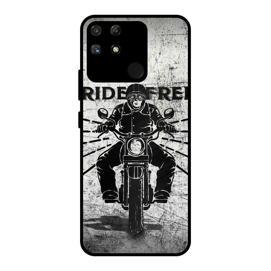 Ride Free Metal Back Case for Realme Narzo 50A