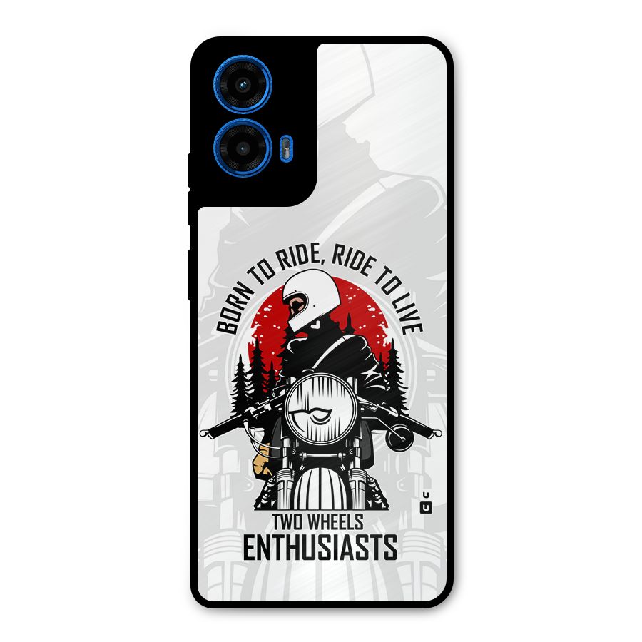 Ride To Live Metal Back Case for Moto G45