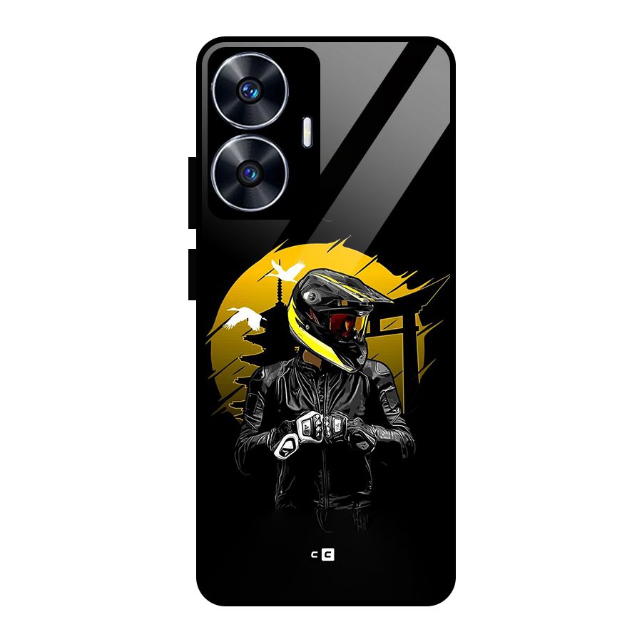Rider Ready Glass Back Case for Realme Narzo N55