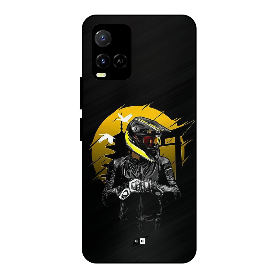 Rider Ready Metal Back Case for Vivo Y21A