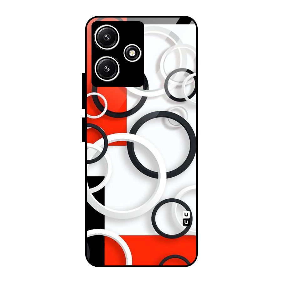 Rings Abstract Glass Back Case for Poco M6 Pro