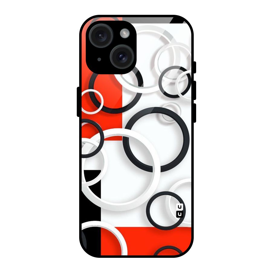 Rings Abstract Glass Back Case for iPhone 15