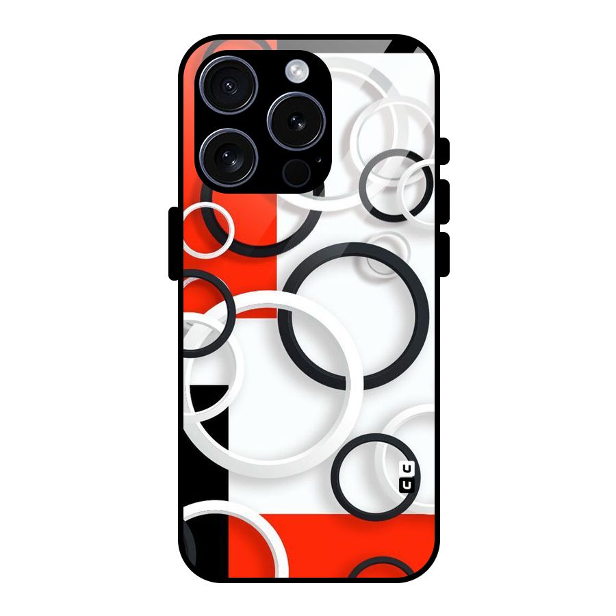Rings Abstract Glass Back Case for iPhone 15 Pro