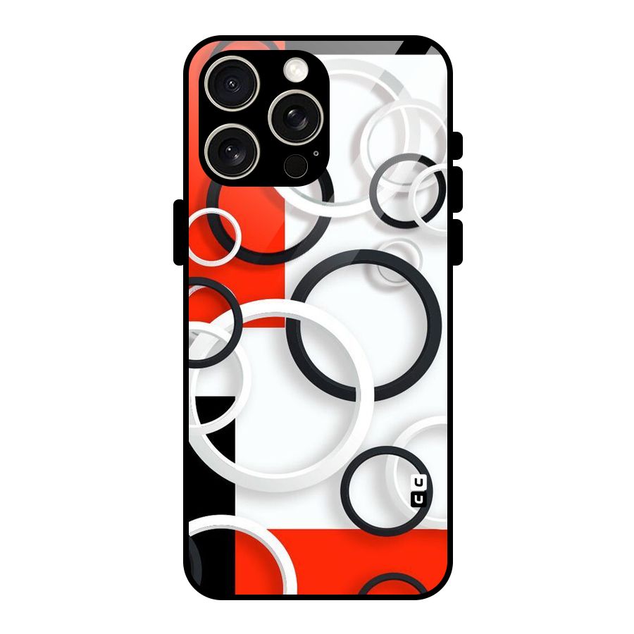 Rings Abstract Glass Back Case for iPhone 15 Pro Max