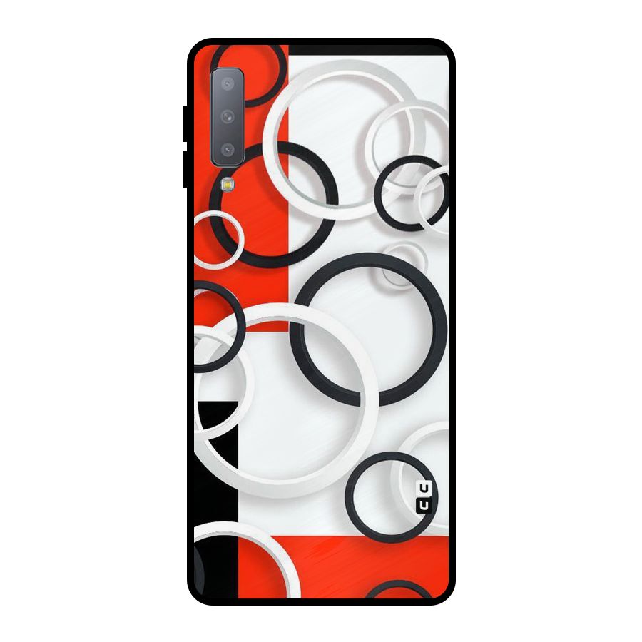 Rings Abstract Metal Back Case for Galaxy A7 (2018)