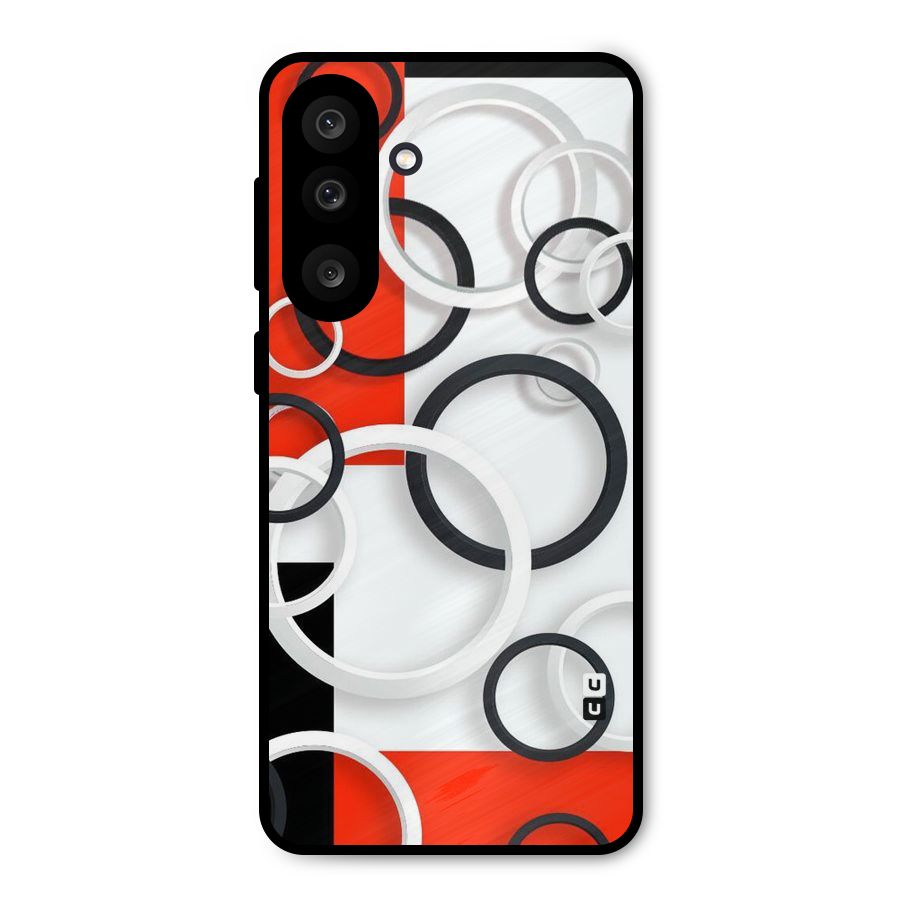 Rings Abstract Metal Back Case for Galaxy M56