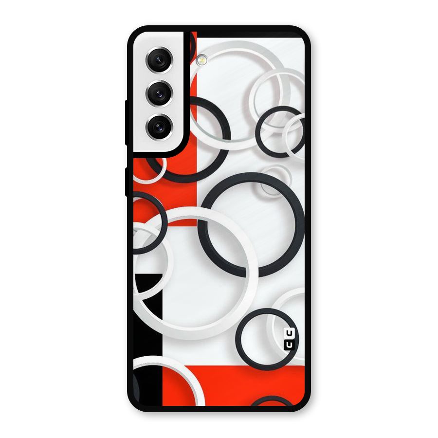 Rings Abstract Metal Back Case for Galaxy S21 FE 5G