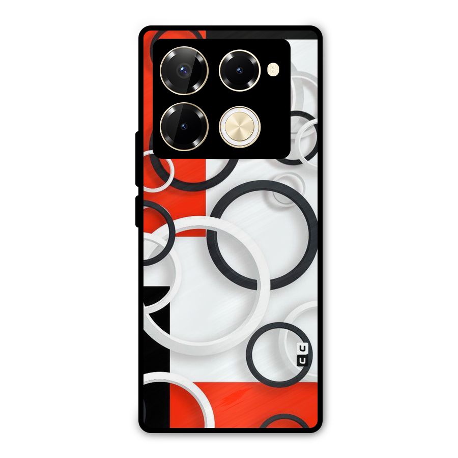 Rings Abstract Metal Back Case for Infinix Note 40 Pro Plus