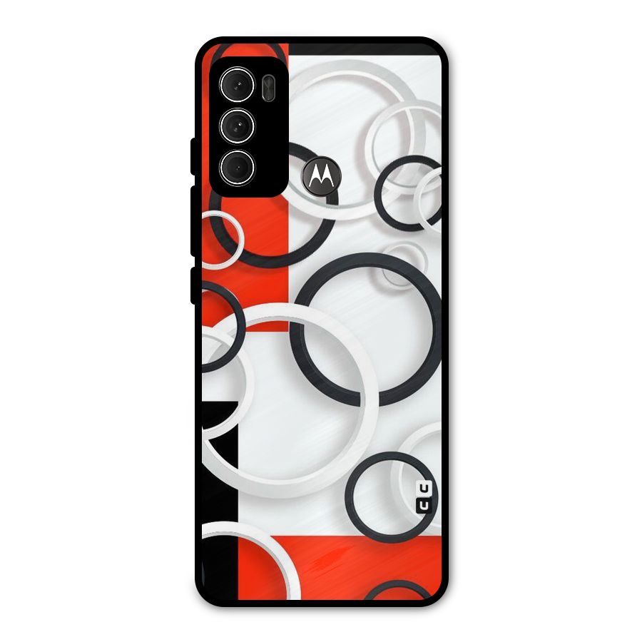 Rings Abstract Metal Back Case for Moto G60