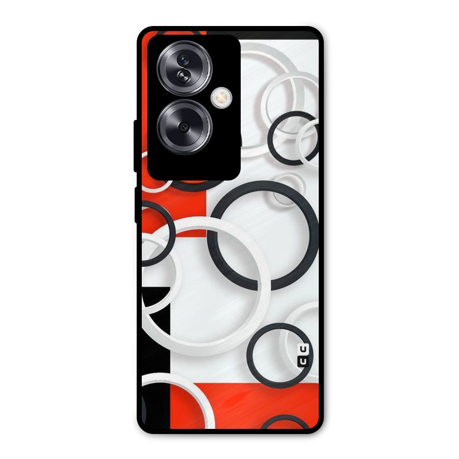 Rings Abstract Metal Back Case for Oppo A79 5G