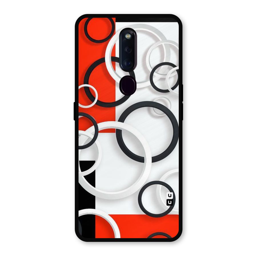 Rings Abstract Metal Back Case for Oppo F11 Pro