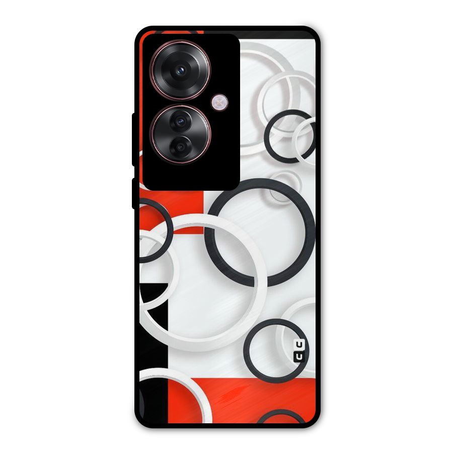 Rings Abstract Metal Back Case for Oppo F25 Pro