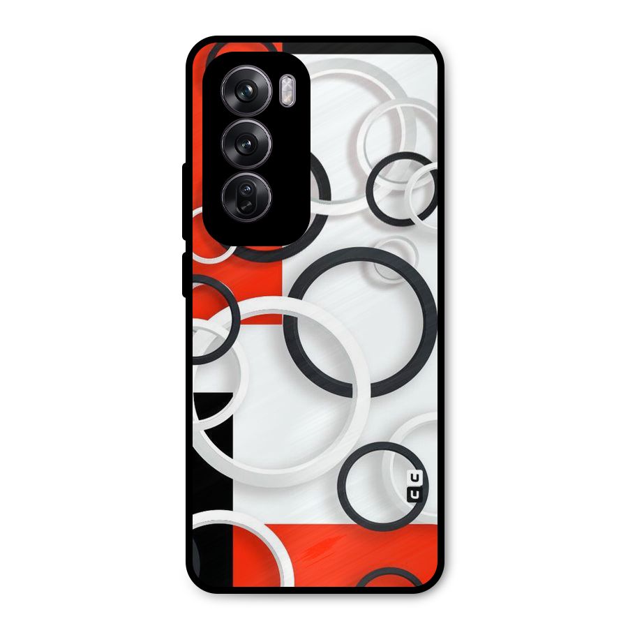 Rings Abstract Metal Back Case for Oppo Reno12 Pro