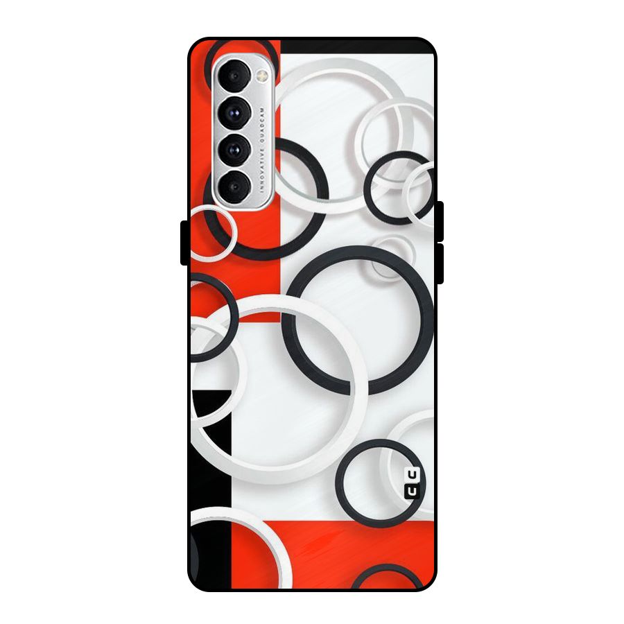 Rings Abstract Metal Back Case for Oppo Reno4 Pro