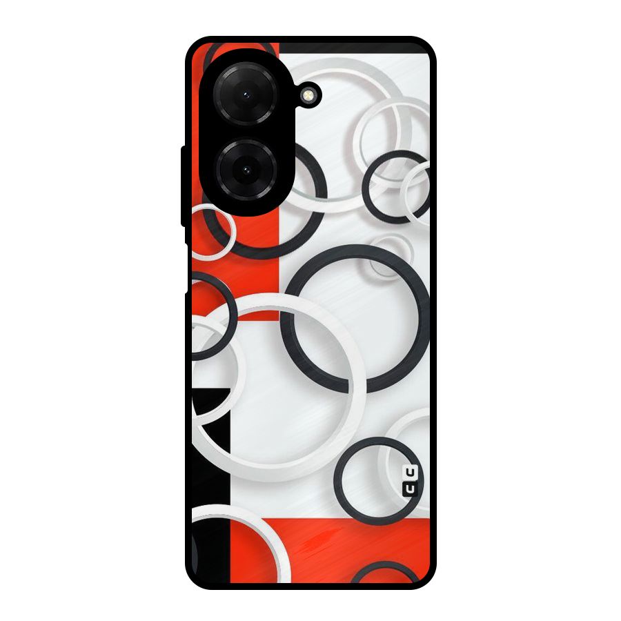 Rings Abstract Metal Back Case for Poco C71