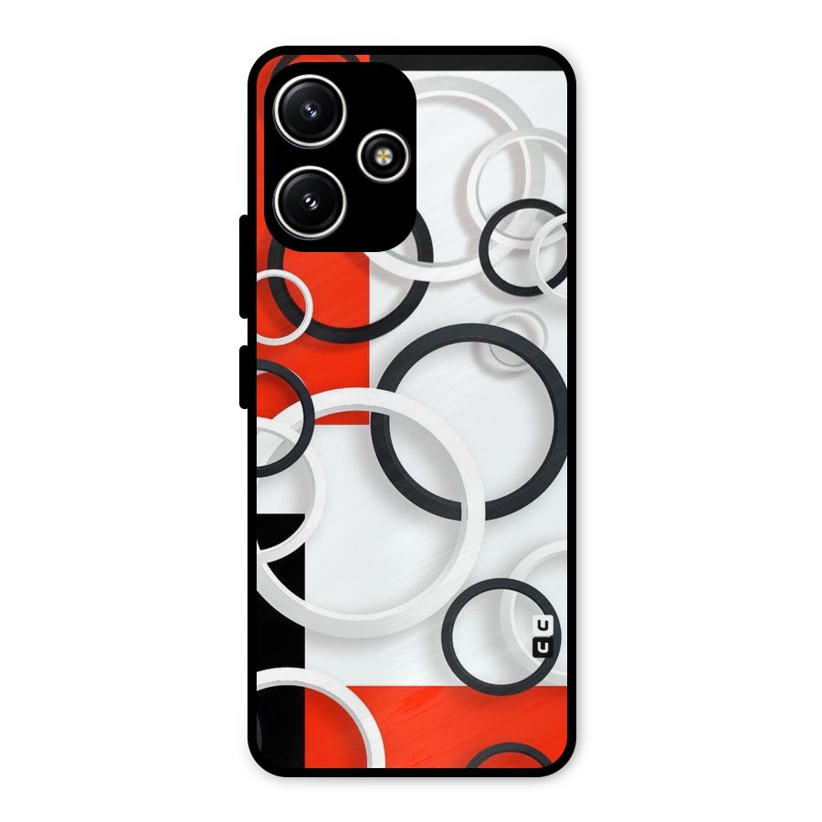 Rings Abstract Metal Back Case for Poco M6 Pro