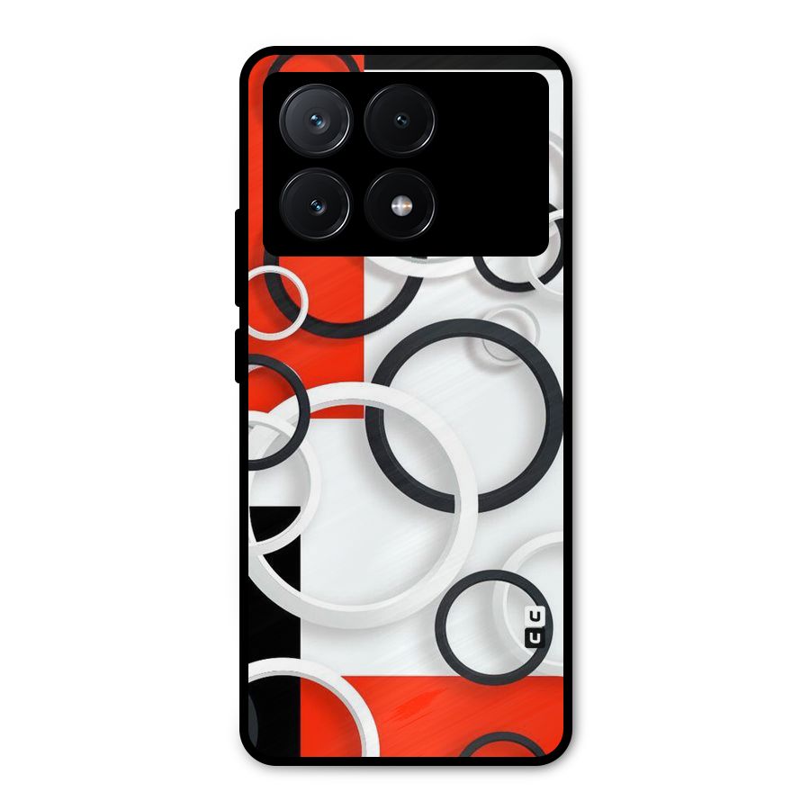 Rings Abstract Metal Back Case for Poco X6 Pro