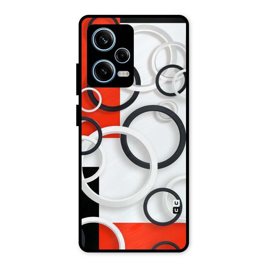 Rings Abstract Metal Back Case for Redmi Note 12 Pro