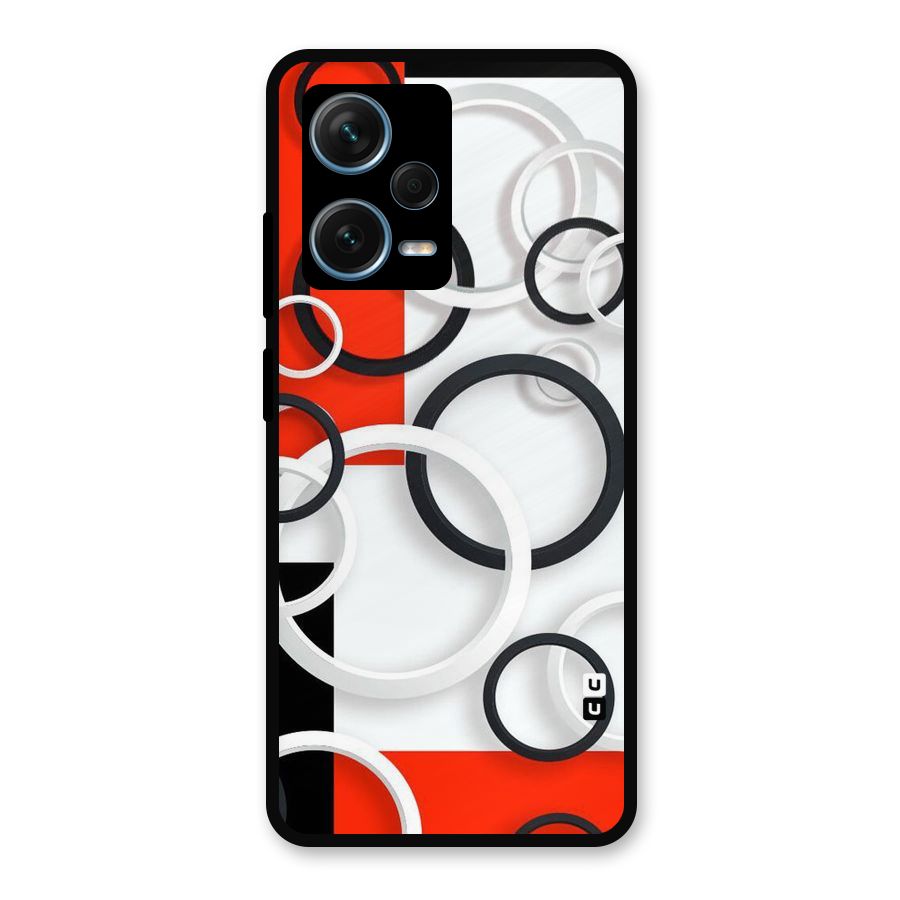 Rings Abstract Metal Back Case for Redmi Note 12 Pro Plus 5G