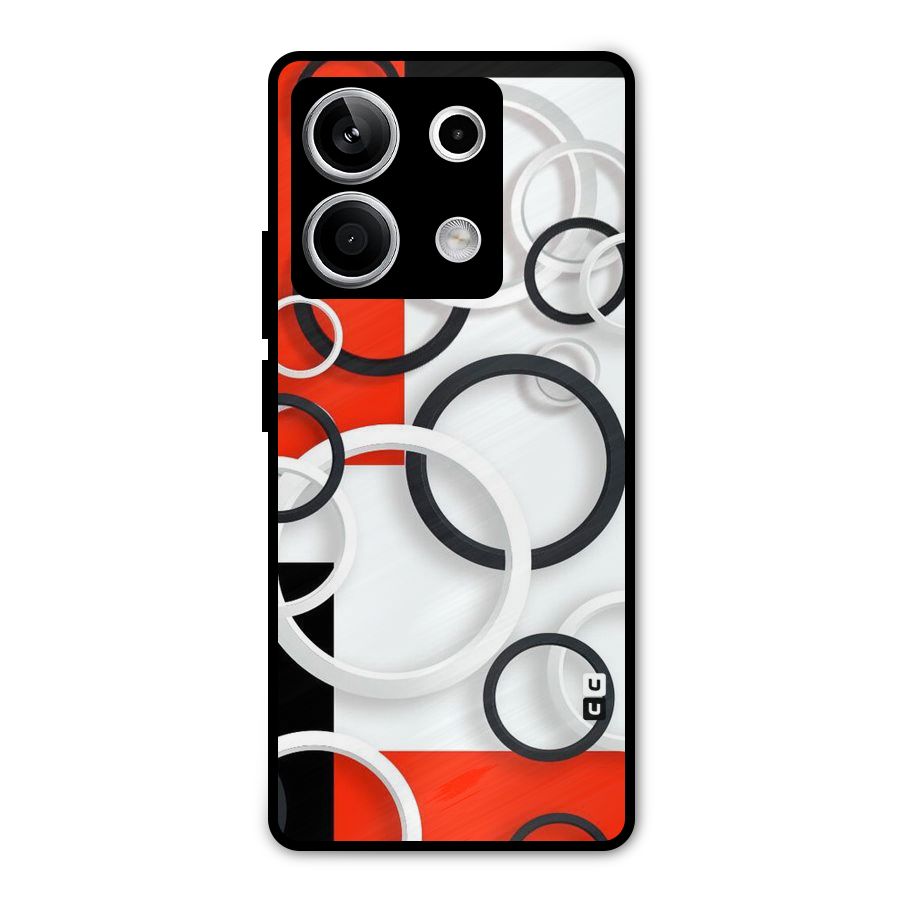 Rings Abstract Metal Back Case for Redmi Note 13 5G