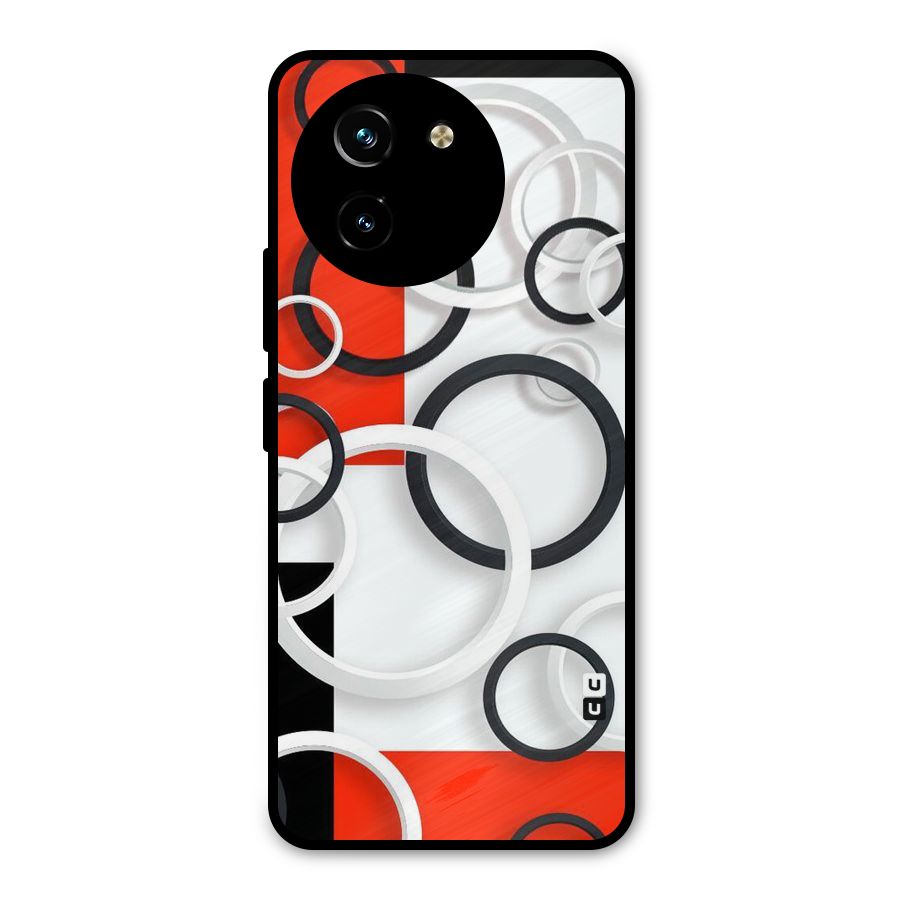 Rings Abstract Metal Back Case for Vivo T3x