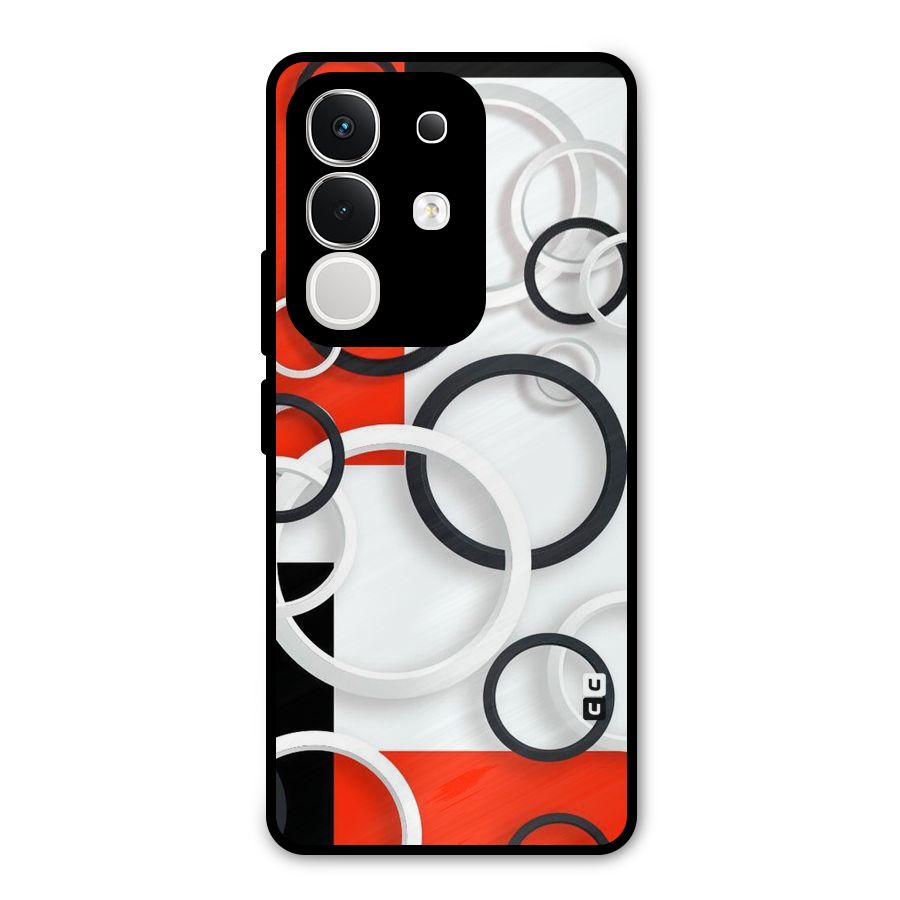 Rings Abstract Metal Back Case for Vivo T4x