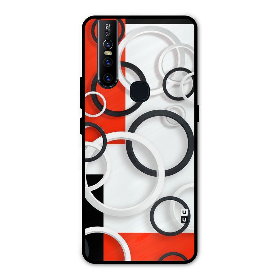 Rings Abstract Metal Back Case for Vivo V15