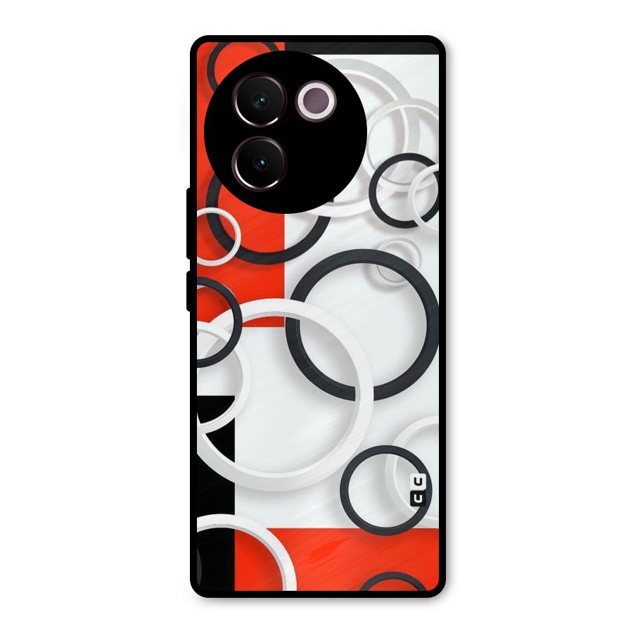 Rings Abstract Metal Back Case for Vivo V30e
