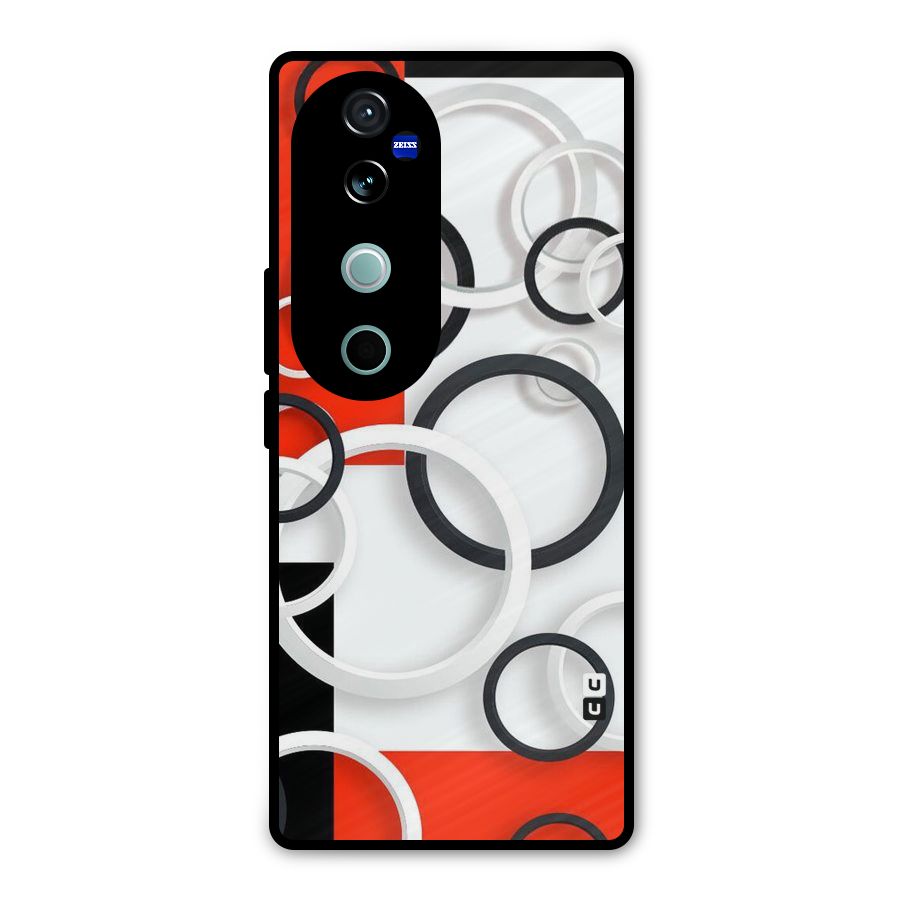 Rings Abstract Metal Back Case for Vivo V40