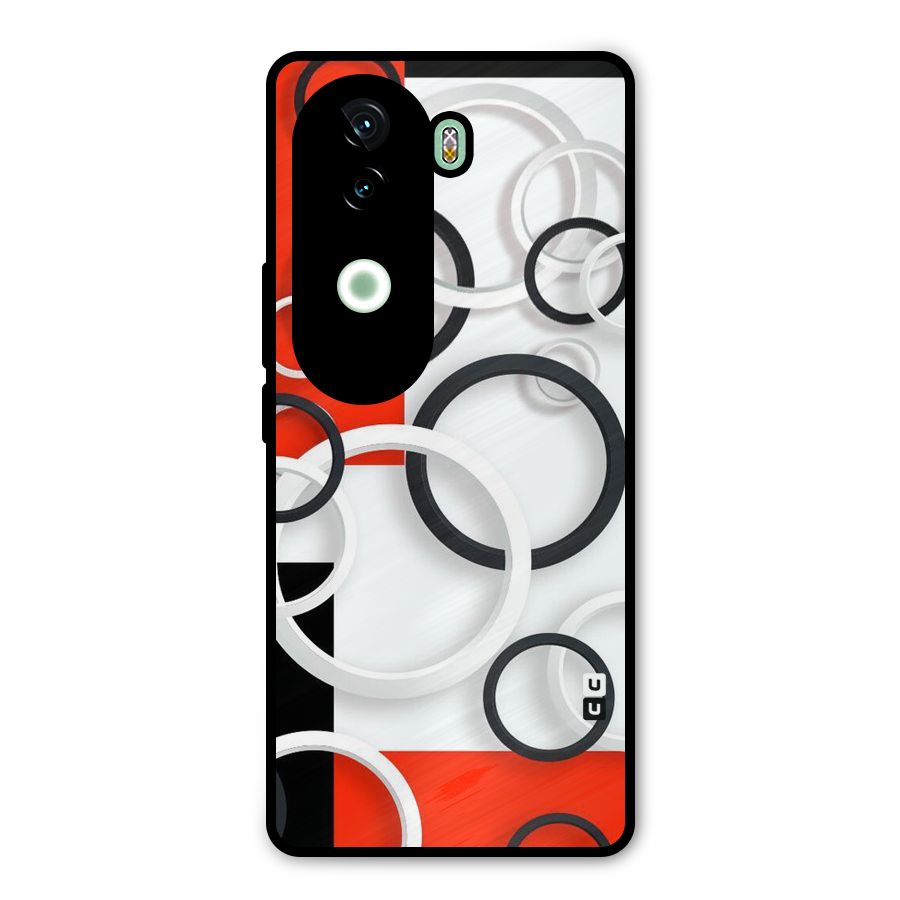Rings Abstract Metal Back Case for Vivo V40e