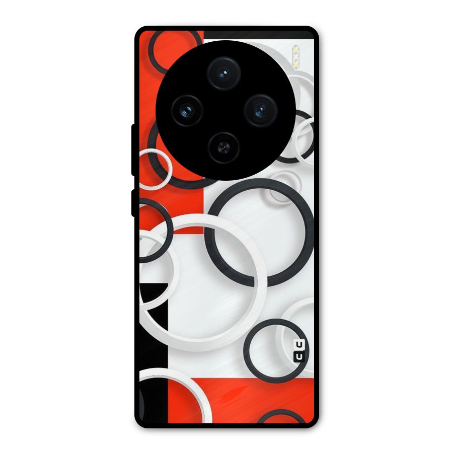 Rings Abstract Metal Back Case for Vivo X100