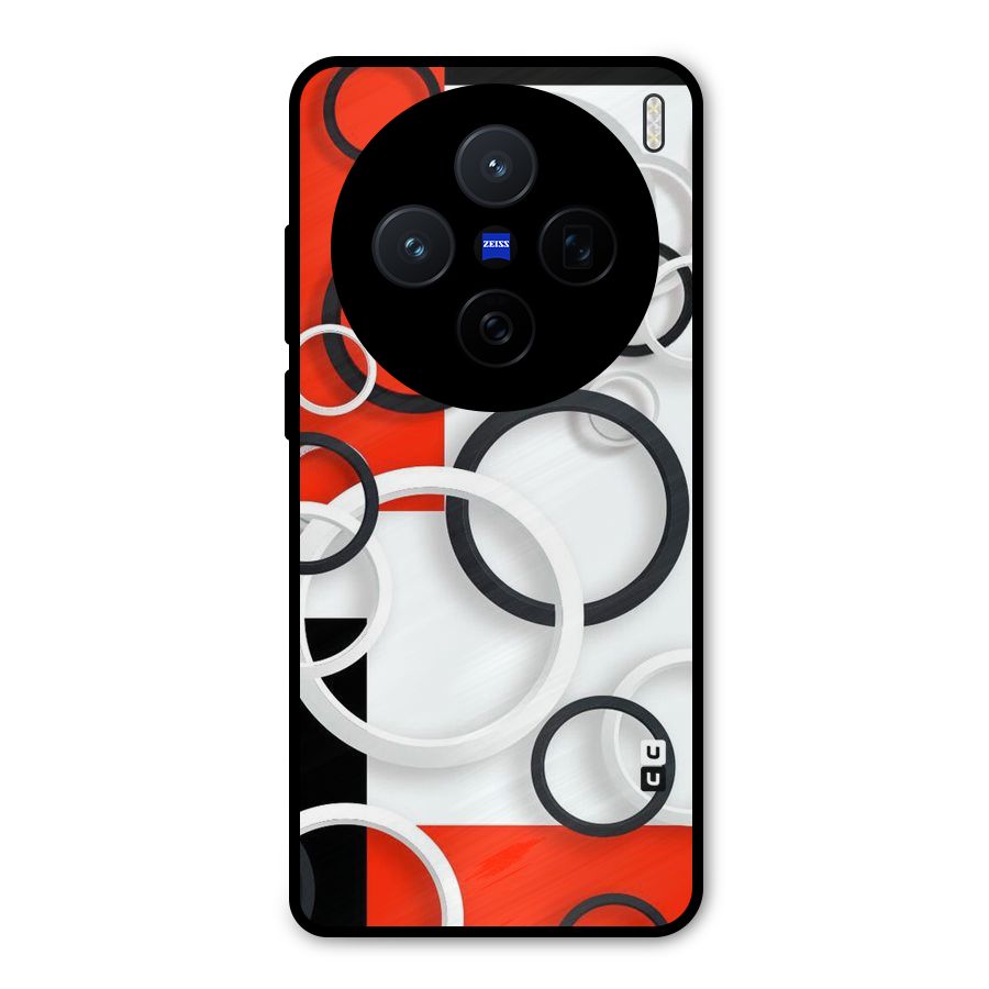 Rings Abstract Metal Back Case for Vivo X200