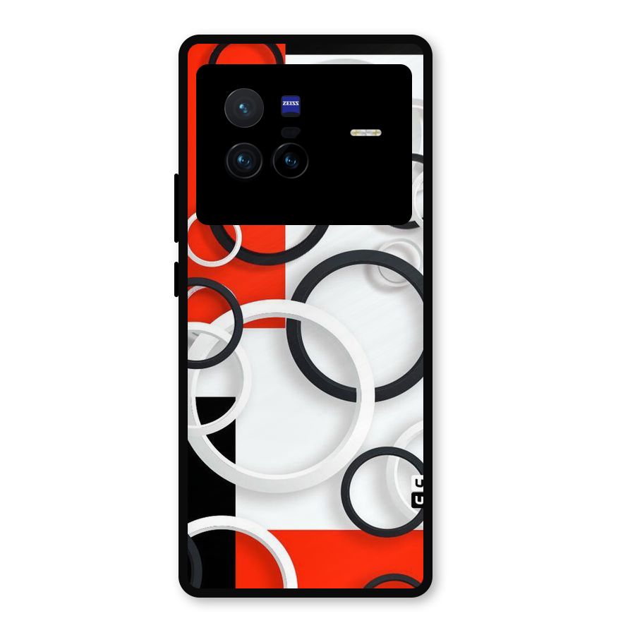 Rings Abstract Metal Back Case for Vivo X80