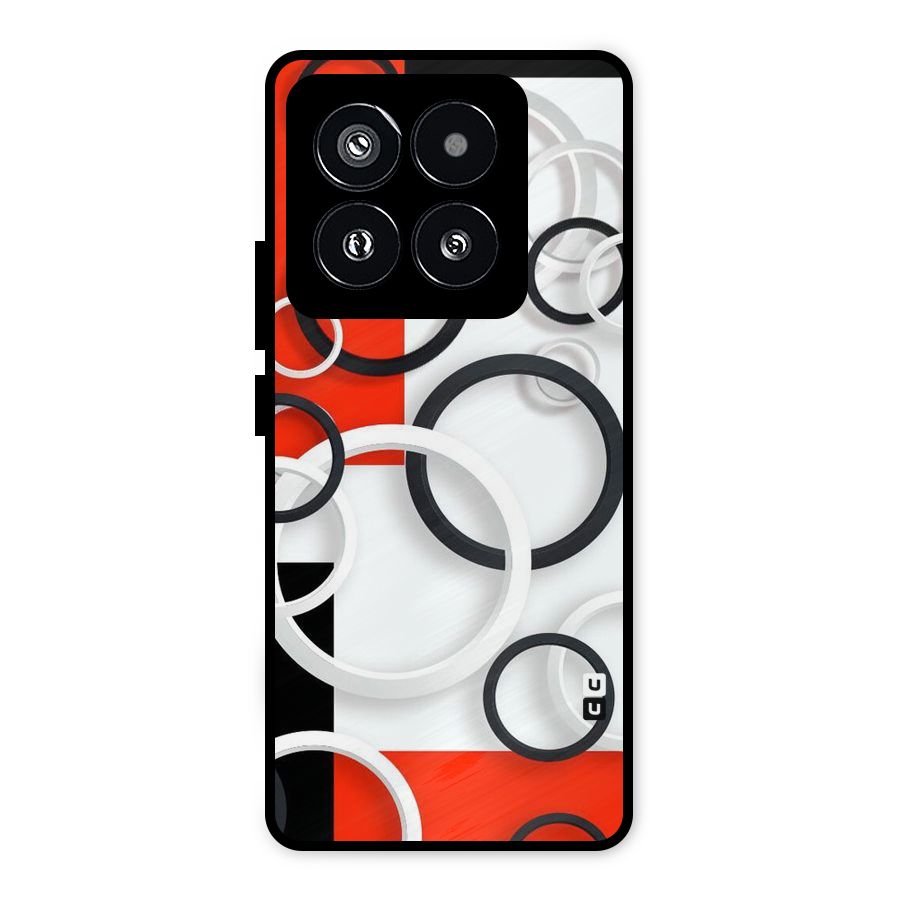 Rings Abstract Metal Back Case for Xiaomi 14 Pro