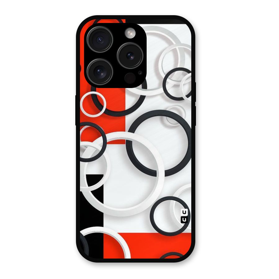 Rings Abstract Metal Back Case for iPhone 15 Pro
