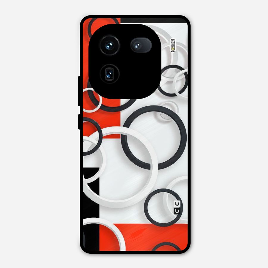 Rings Abstract Metal Back Case for iQOO 12