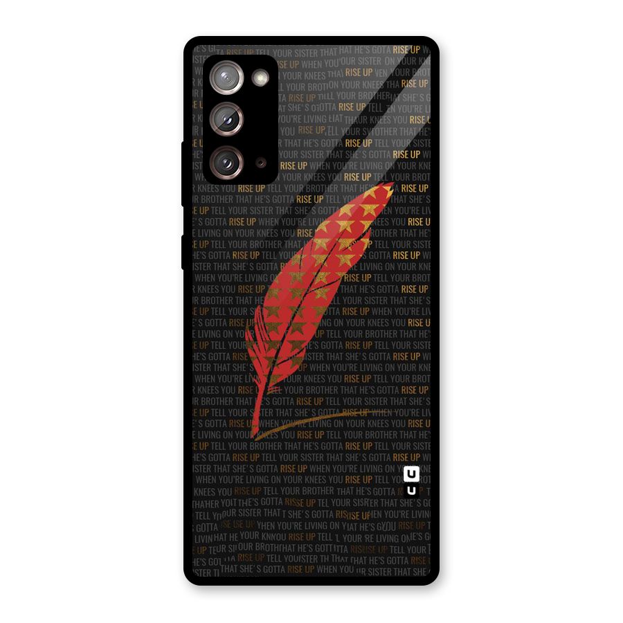 Rise Up Feather Glass Back Case for Galaxy Note 20