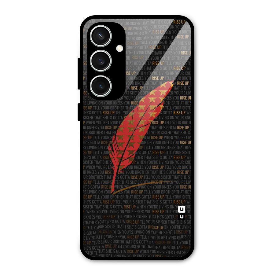 Rise Up Feather Glass Back Case for Galaxy S23 FE
