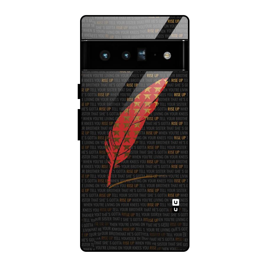 Rise Up Feather Glass Back Case for Google Pixel 6 Pro