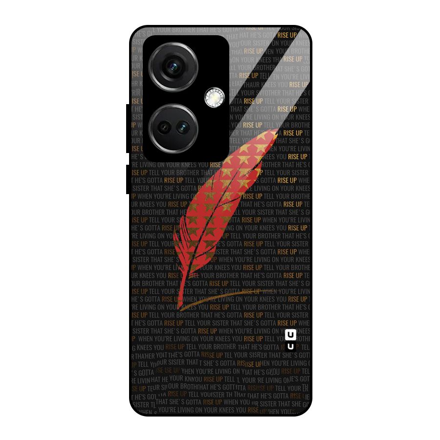 Rise Up Feather Glass Back Case for OnePlus Nord CE 3 5G