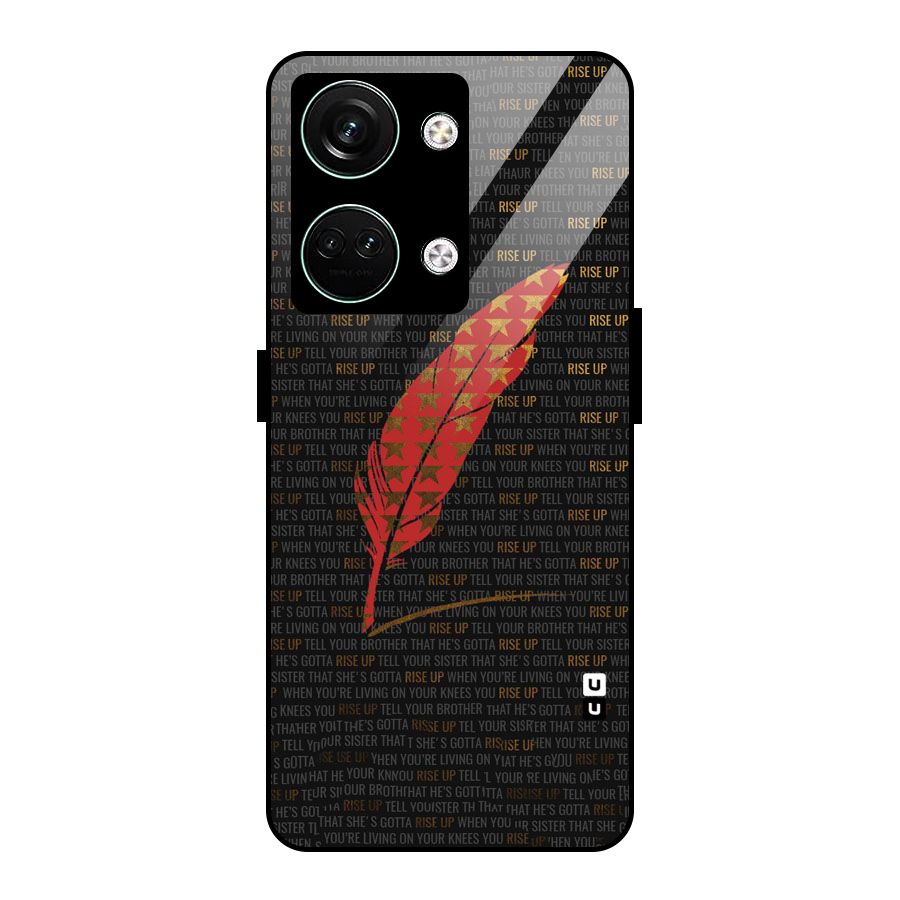 Rise Up Feather Glass Back Case for Oneplus Nord 3