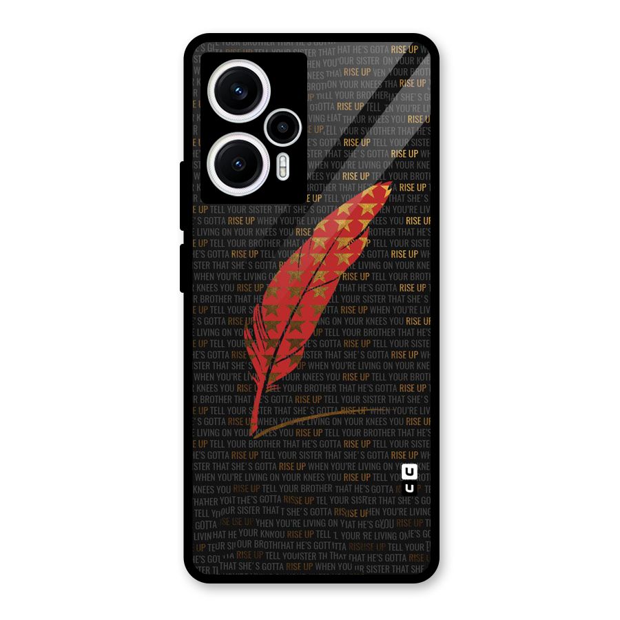 Rise Up Feather Glass Back Case for Poco F5