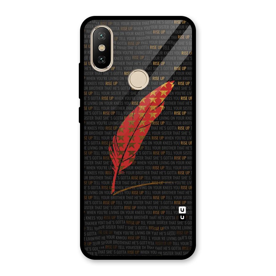 Rise Up Feather Glass Back Case for Redmi A2