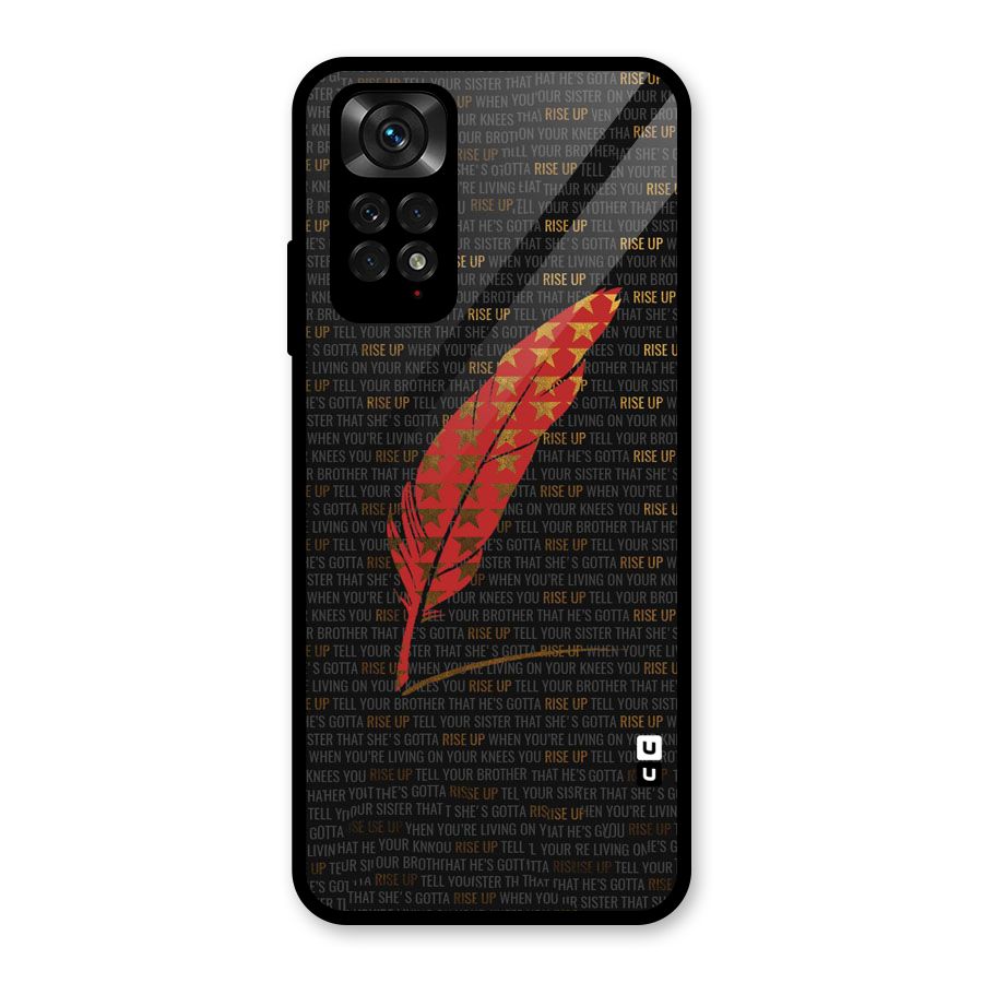 Rise Up Feather Glass Back Case for Redmi Note 11S