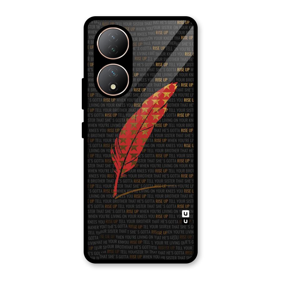 Rise Up Feather Glass Back Case for Vivo Y100