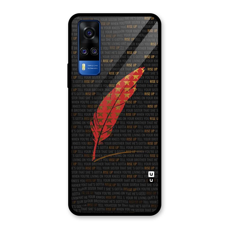 Rise Up Feather Glass Back Case for Vivo Y31