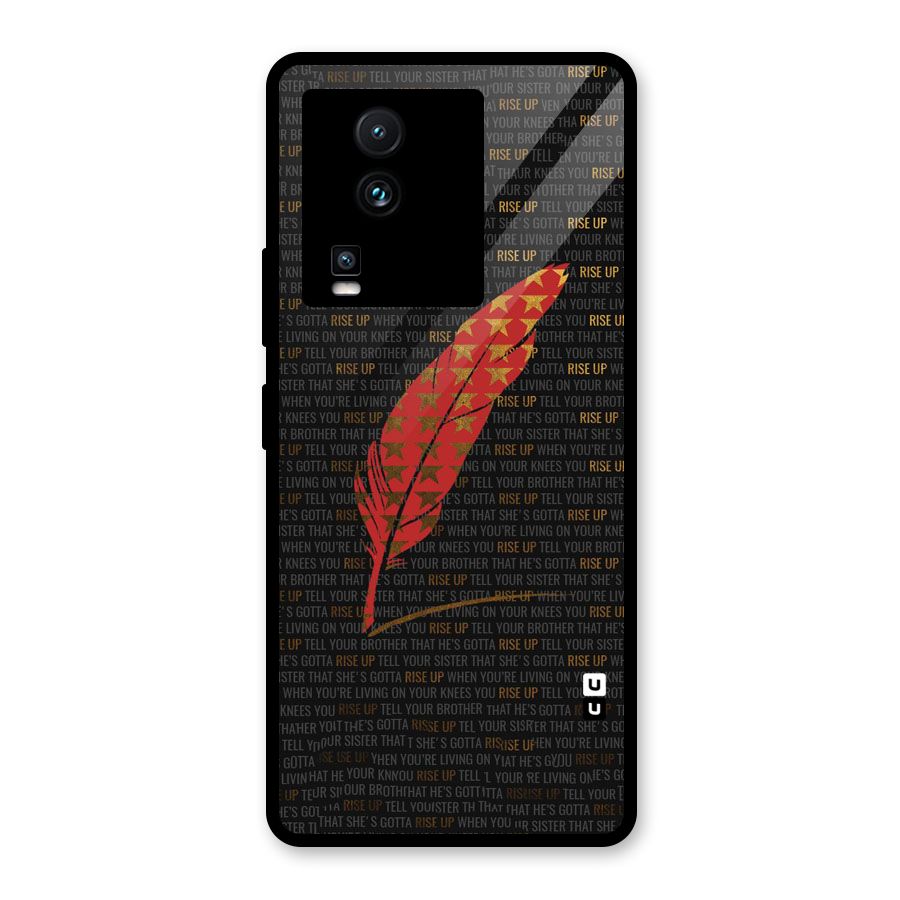 Rise Up Feather Glass Back Case for Vivo iQOO Neo 7