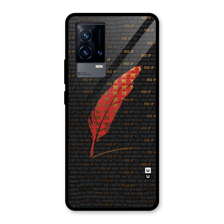 Rise Up Feather Glass Back Case for iQOO 9 5G