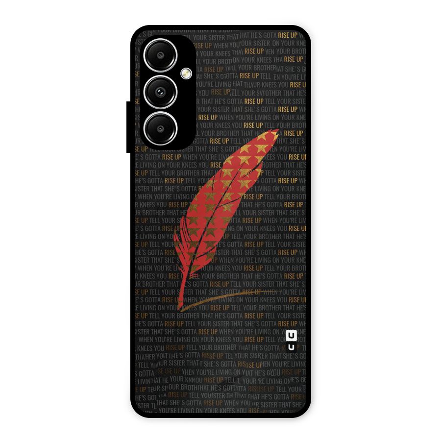 Rise Up Feather Metal Back Case for Galaxy A05s