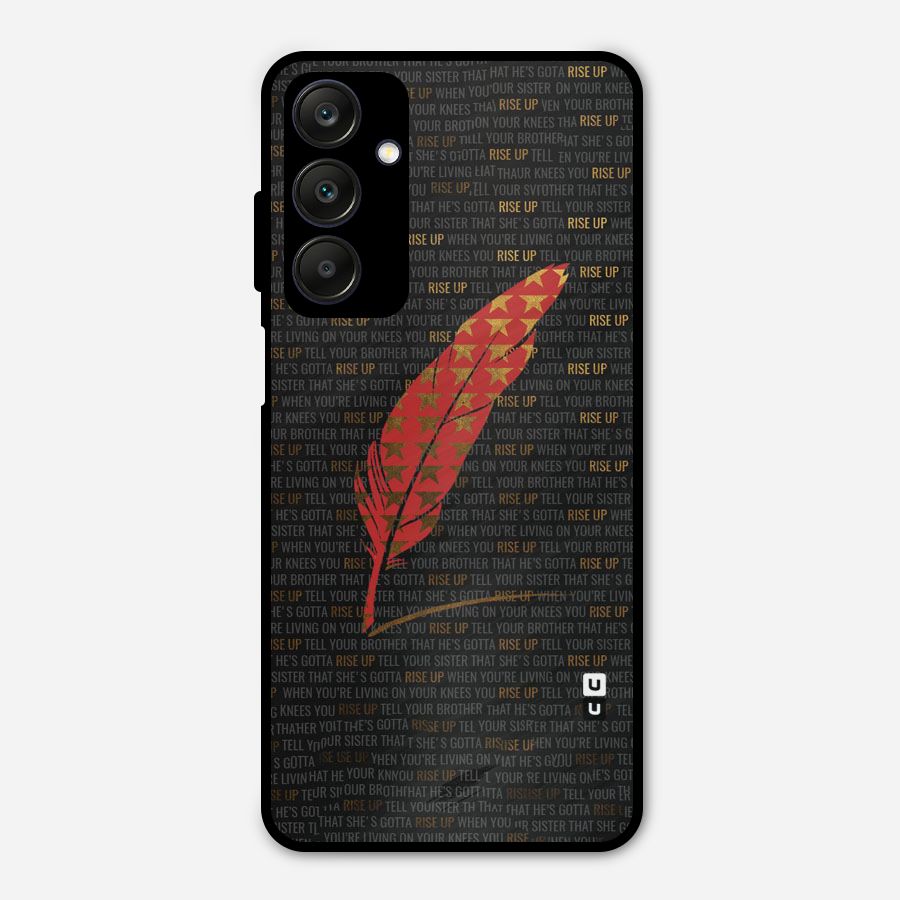 Rise Up Feather Metal Back Case for Galaxy A25 5G